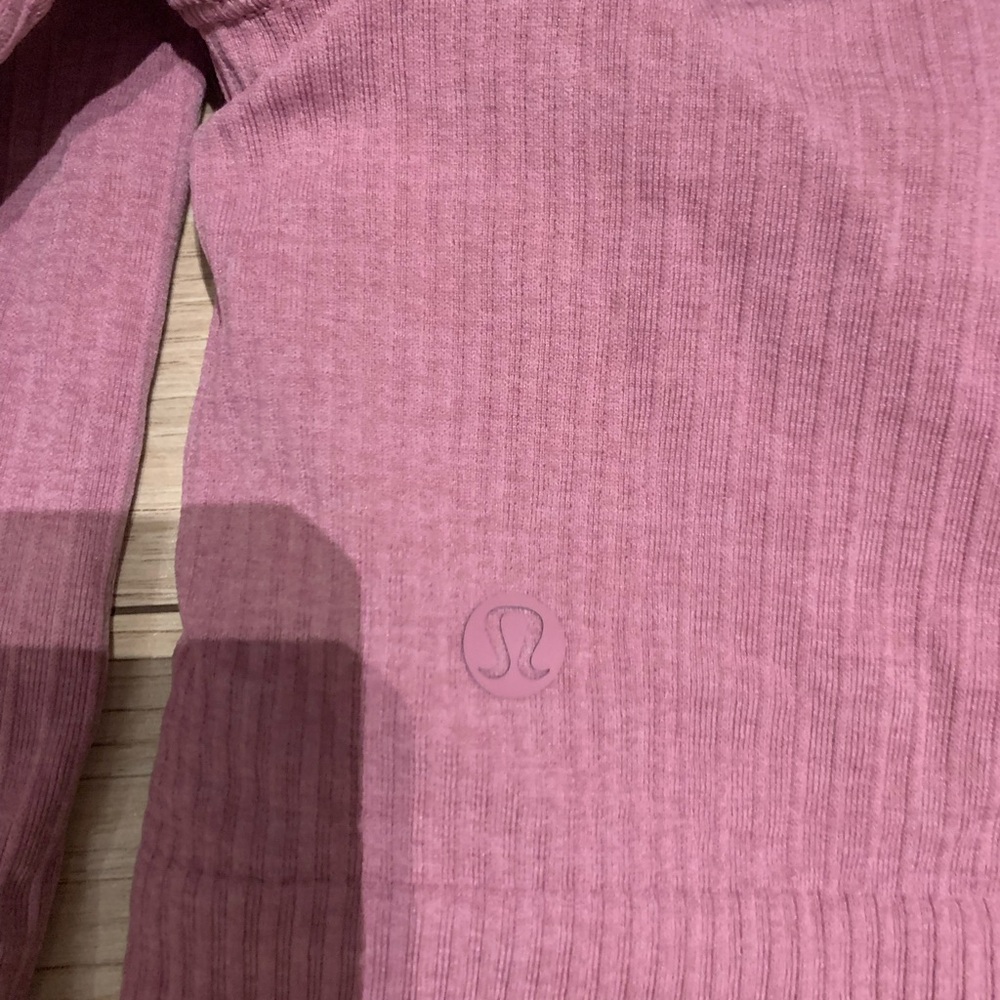 Lululemon Pink Ribbed athletic Top